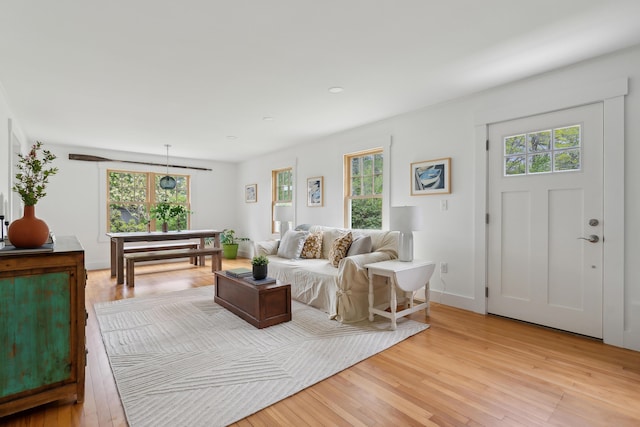 463 Back Meadow Rd, Damariscotta, ME 04543 - living area with healthy amount of natural light and light wood-style flooring
