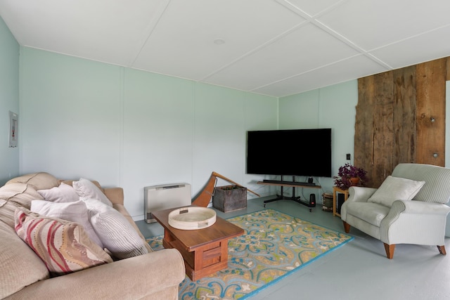 463 Back Meadow Rd, Damariscotta, ME 04543 - living room with finished concrete flooring