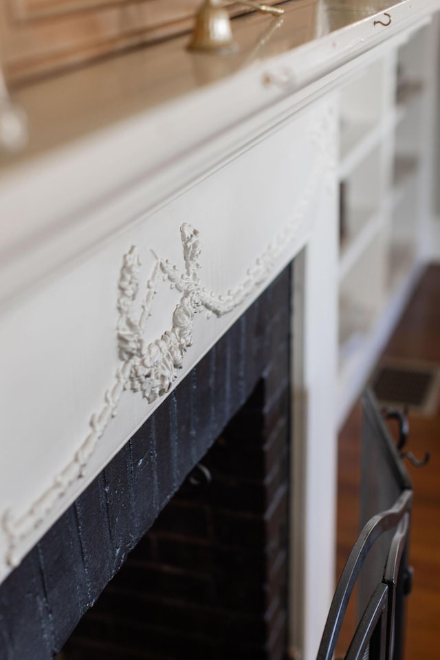 interior details with wood finished floors