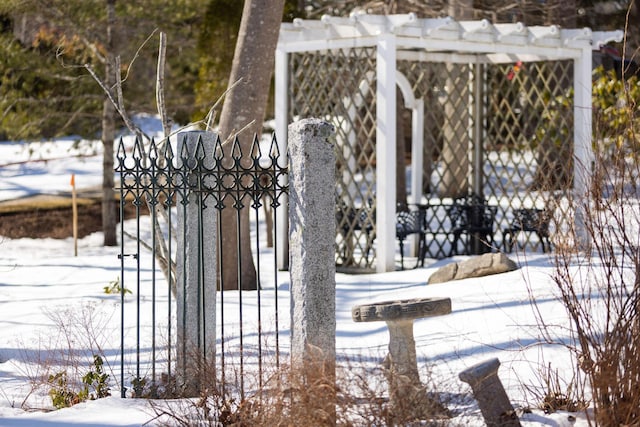 exterior space with a gate