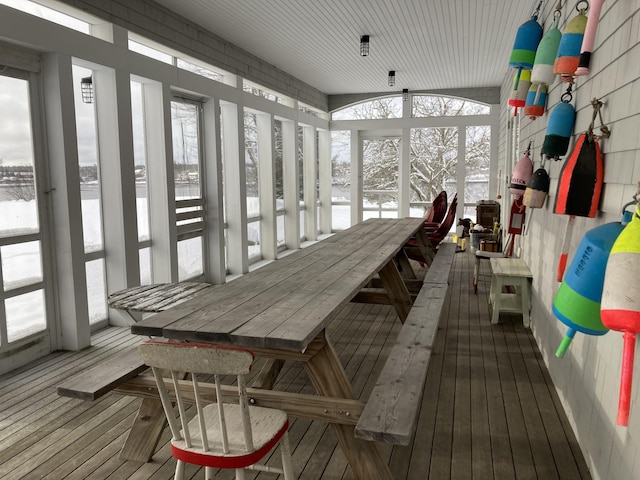 view of sunroom