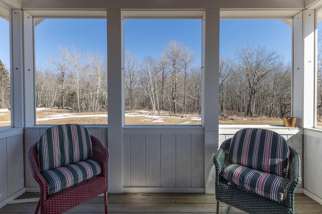 sunroom featuring a wealth of natural light