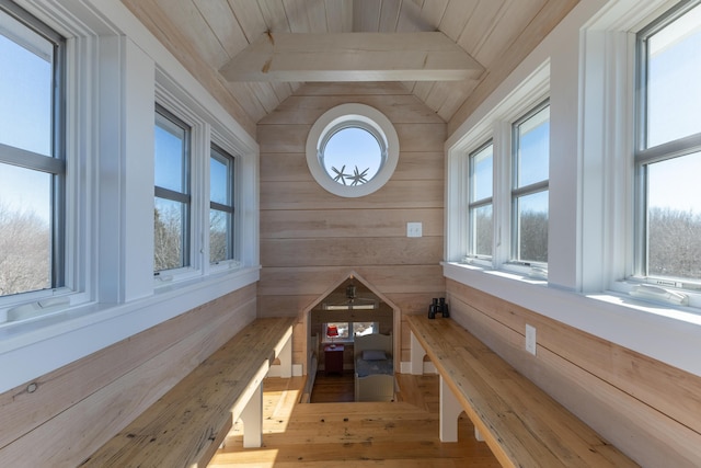 interior space with wood finished floors