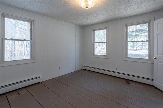 332 Back River Rd, Boothbay, ME 04537 - empty room featuring baseboard heating and wood finished floors