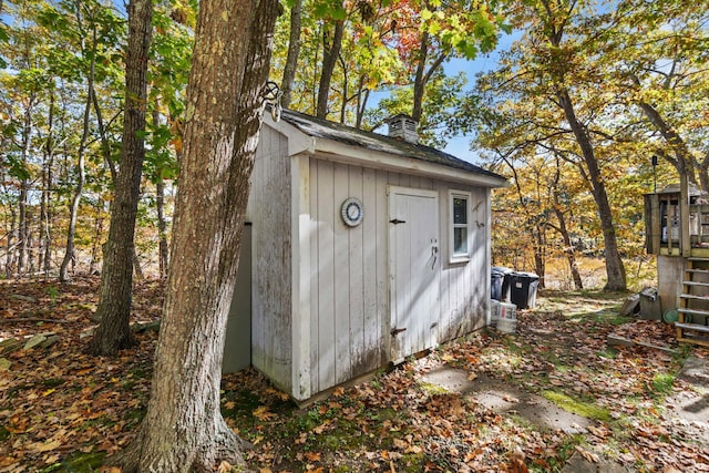 view of shed