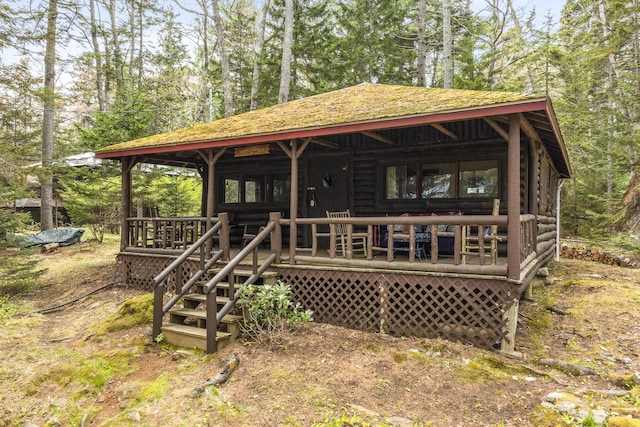 14 Crooked Pine Rd, Boothbay Harbor, ME 04538 - view of front of home featuring view of wooded area
