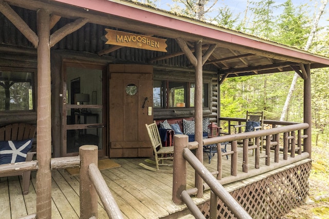 14 Crooked Pine Rd, Boothbay Harbor, ME 04538 - view of wooden terrace