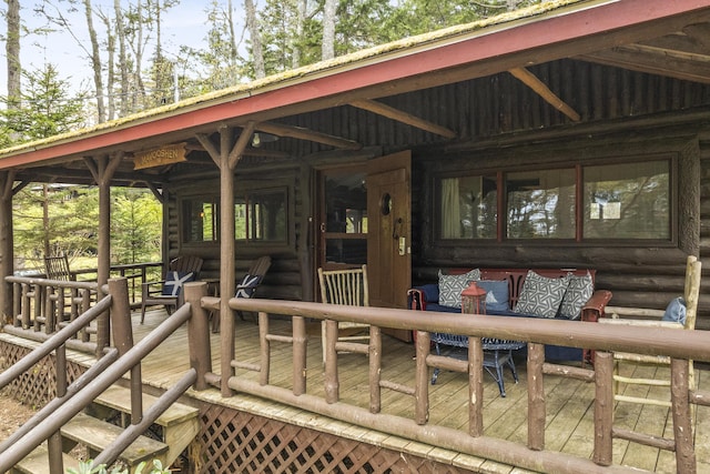 14 Crooked Pine Rd, Boothbay Harbor, ME 04538 - view of wooden deck