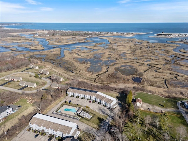 1801 Post Rd Unit 128, Wells, ME 04090 - birds eye view of property with a water view