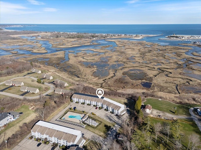 1801 Post Rd Unit 128, Wells, ME 04090 - drone / aerial view with a water view