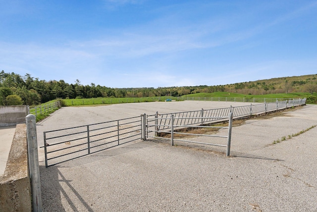49 Megquier Rd, Gray, ME 04039 - view of patio featuring a view of rural / pastoral area and an enclosed riding area