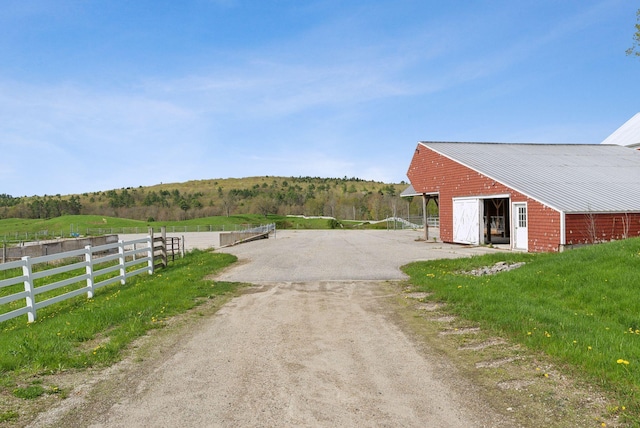 49 Megquier Rd, Gray, ME 04039 - view of yard with an outdoor structure and a detached garage