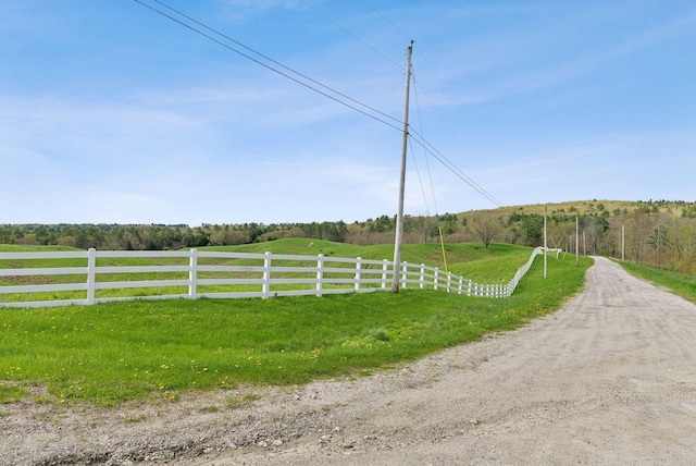 49 Megquier Rd, Gray, ME 04039 - view of dirt / gravel road featuring a view of rural / pastoral area