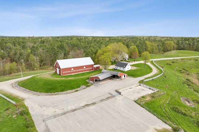 49 Megquier Rd, Gray, ME 04039 - view from above of property with a heavily wooded area