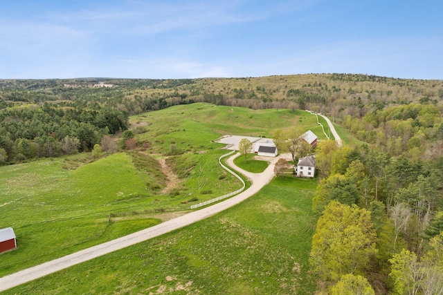 49 Megquier Rd, Gray, ME 04039 - aerial view of property and surrounding area featuring a heavily wooded area