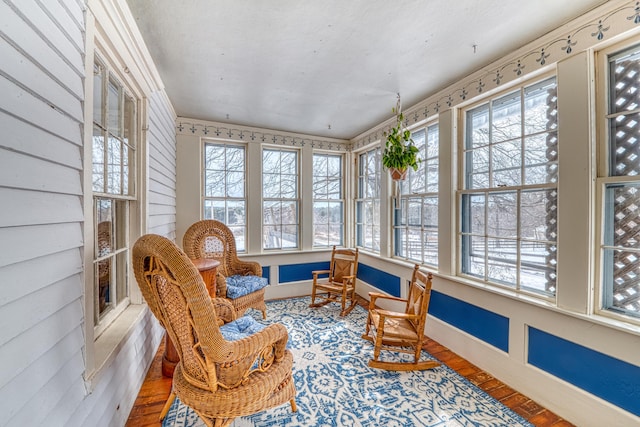 sunroom / solarium with a wealth of natural light