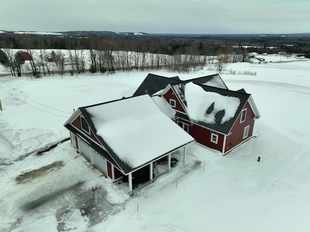 view of snowy aerial view