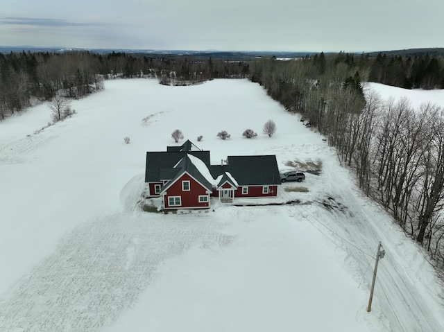 view of snowy aerial view