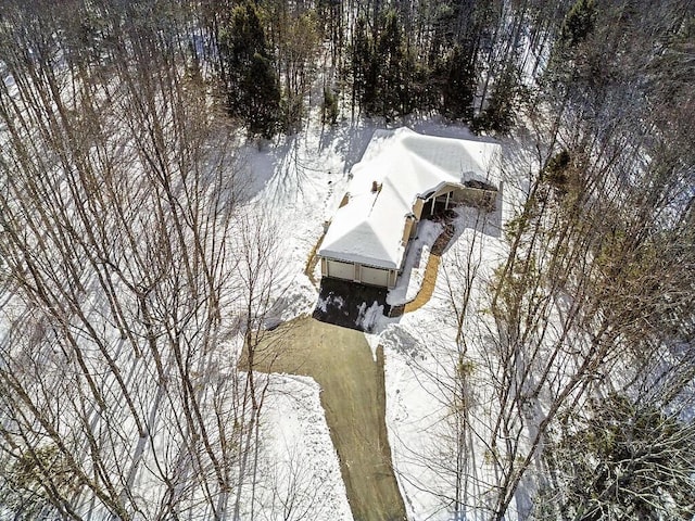 view of snowy aerial view