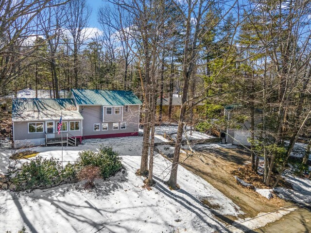 view of front of house with metal roof