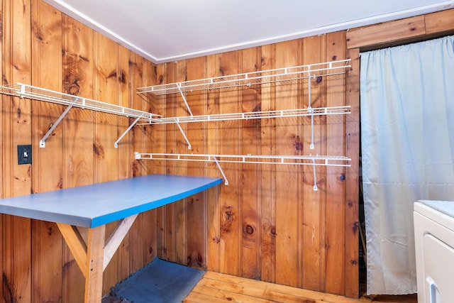 spacious closet with washer / dryer