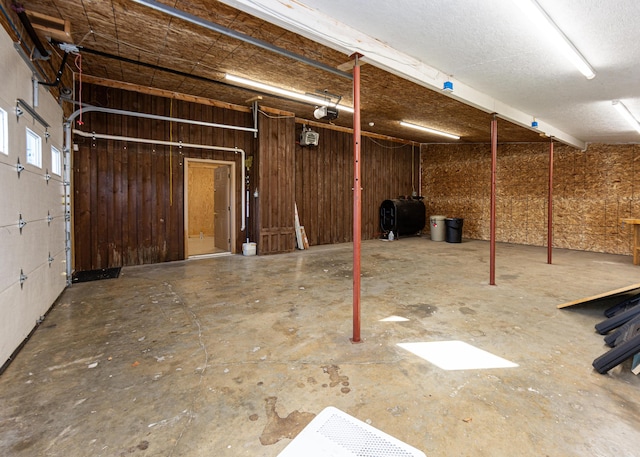 basement featuring a garage