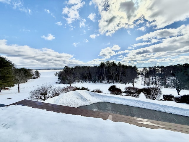 view of snowy yard