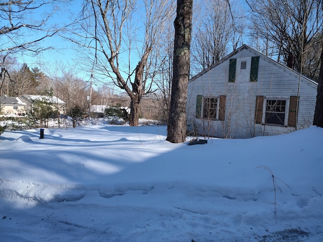 view of snowy yard