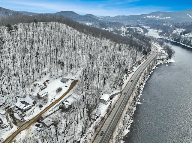 aerial view featuring a mountain view