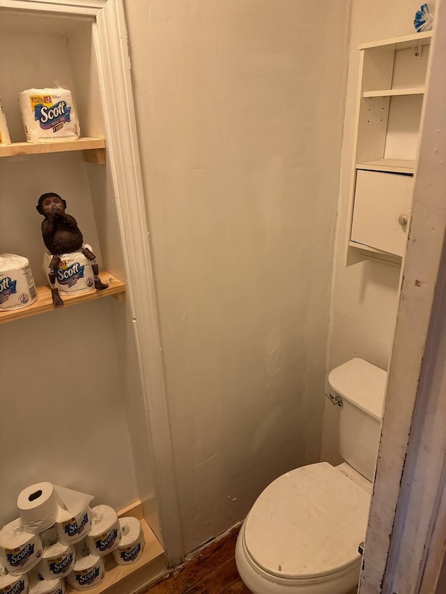 46 Collins St, Caribou, ME 04736 - bathroom featuring wood finished floors and toilet
