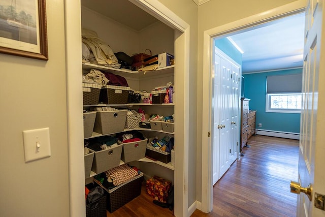 pantry with baseboard heating