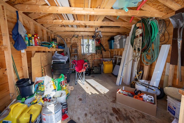 view of storage area