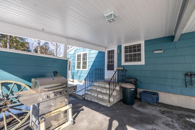 view of patio featuring area for grilling