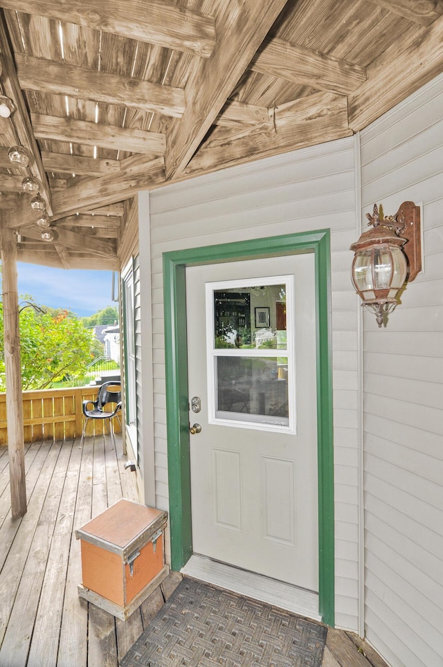 view of doorway to property