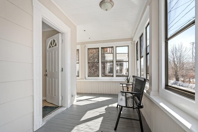 view of sunroom