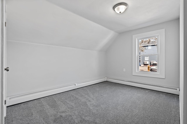 bonus room featuring lofted ceiling and carpet floors