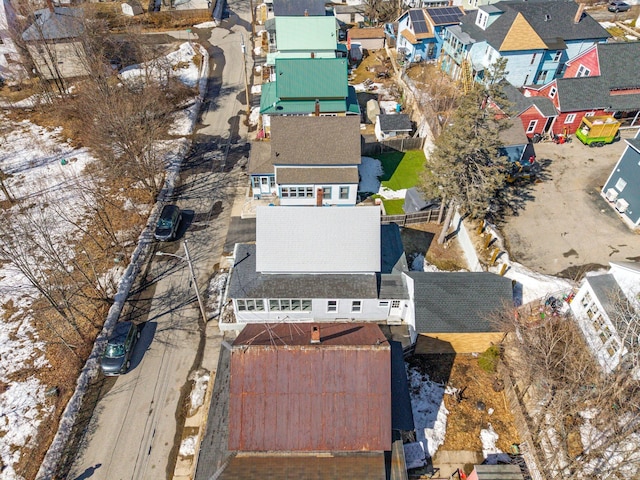 aerial view featuring a residential view