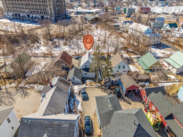 drone / aerial view with a residential view