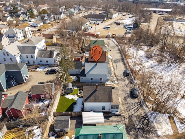 aerial view with a residential view