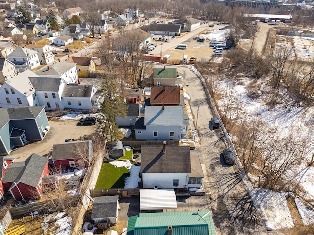 aerial view with a residential view