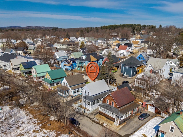 bird's eye view featuring a residential view