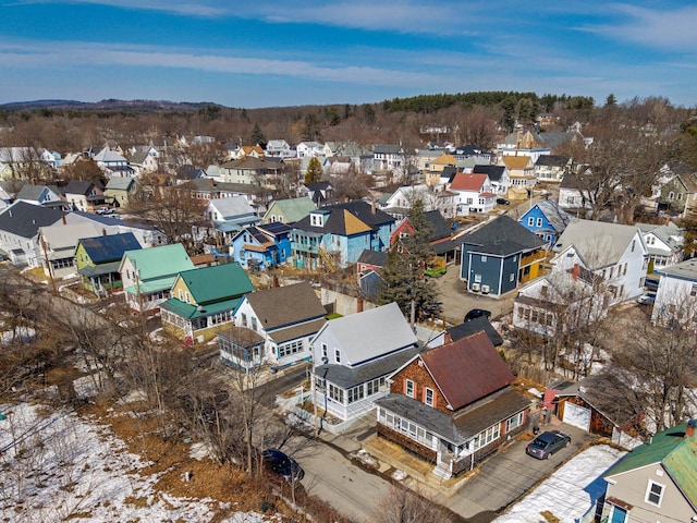 aerial view featuring a residential view