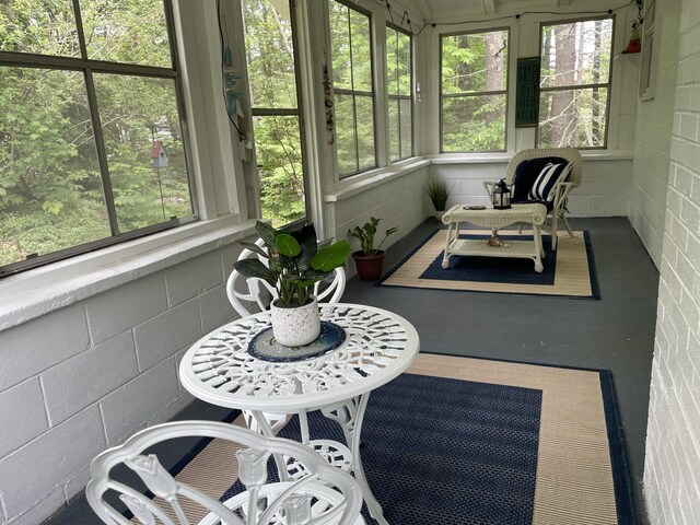 view of sunroom / solarium