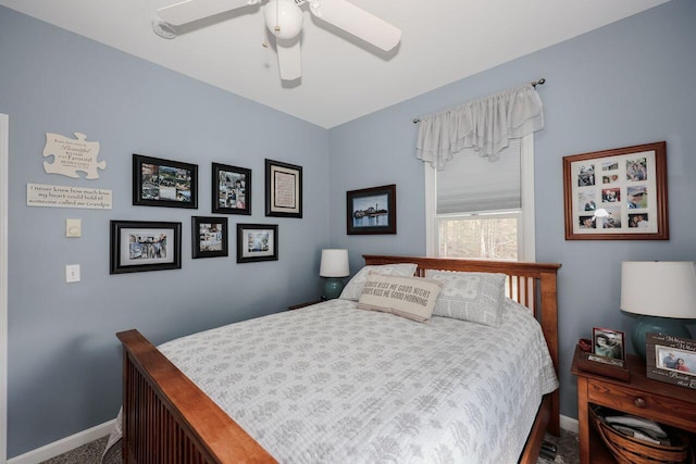 454 Post Rd Unit 128, Wells, ME 04090 - carpeted bedroom with ceiling fan and baseboards