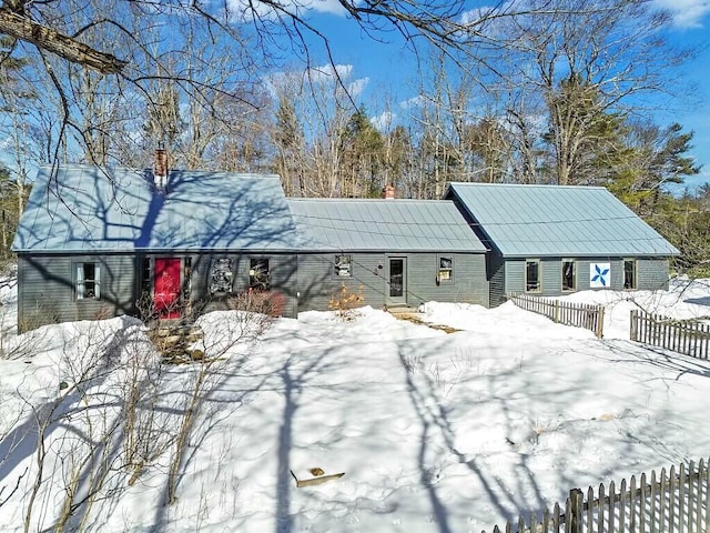 exterior space with a fenced front yard