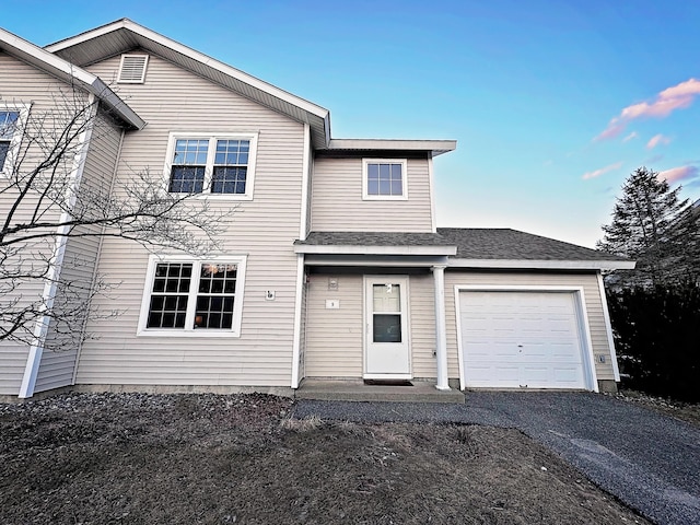 view of front of house with an attached garage