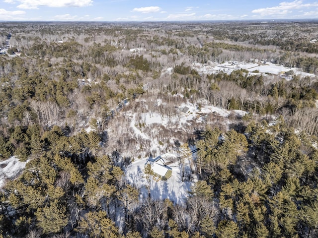 drone / aerial view with a forest view