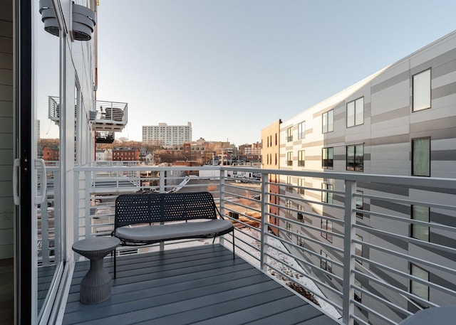 balcony with a city view