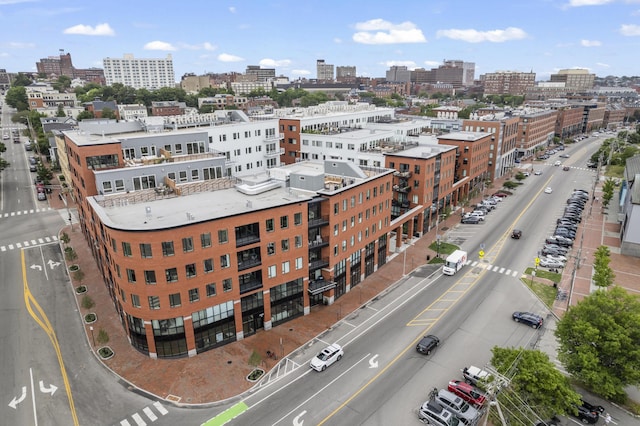 birds eye view of property featuring a view of city