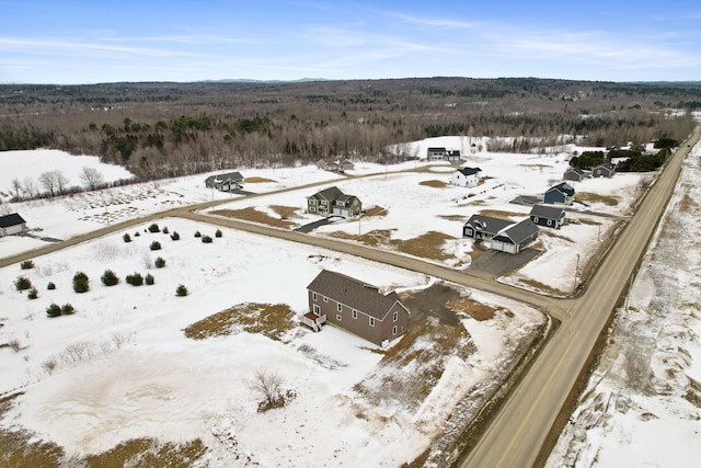 view of snowy aerial view